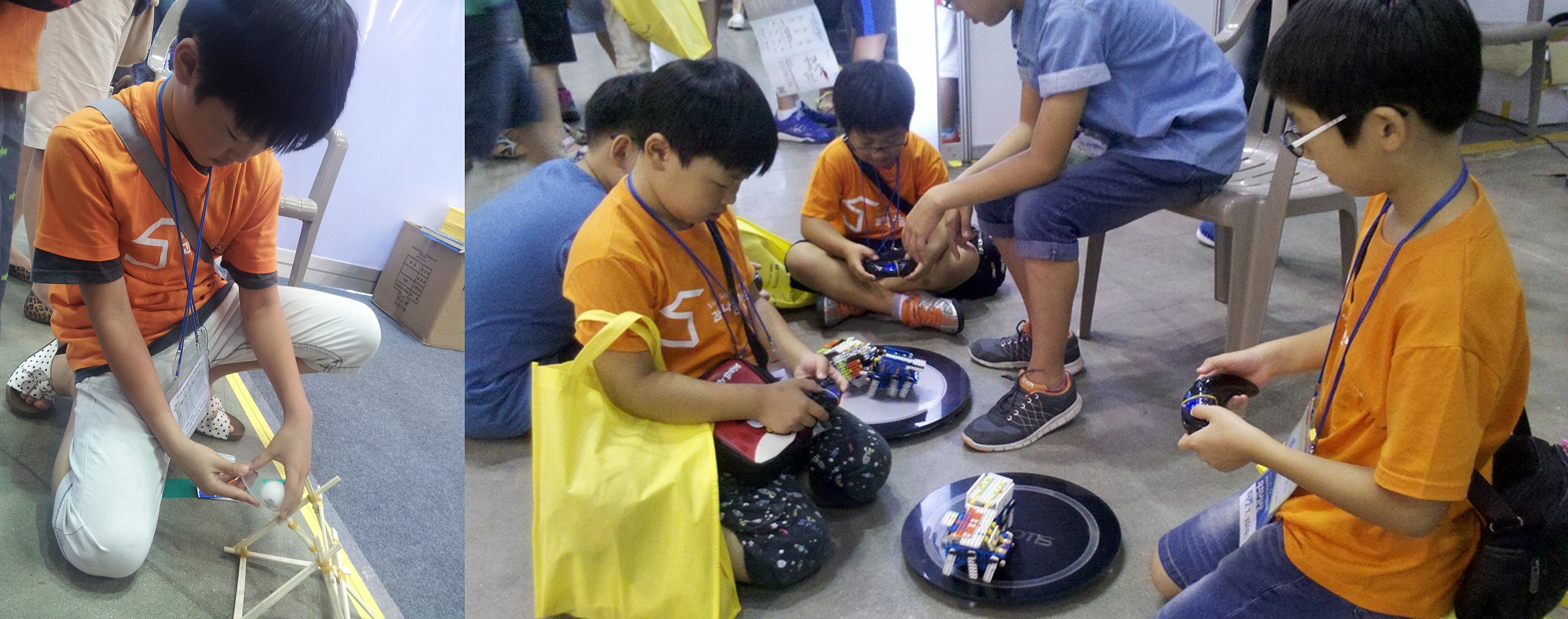 2013 대한민국 과학창의축전 부스 체험활동에 참여 중인 모습